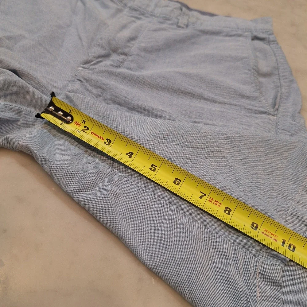 J.Crew Club Chino Shorts Mens 31 Blue Oxford Cotton Casual Preppy Summer Classic